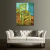 Hand Painted Textured Canvas Art Van Goghs Chair 1889 Vincent Van Gogh Painting Still Life Dining Room Decor