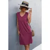 Casual Dresses Sexy Summer Tank-Womens Dress Fashion Sleeveless Loose Knee Length