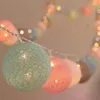 Strings 6M 40 LED Cotton Garland Balls Lights String Christmas Easter Outdoor Hanging Party Baby Camera dei bambini Letto Fata Decorazioni