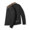 Men's Jackets Winter Warm Fleece Jacket Casual Padded Cotton Coat Men Plus Size Outerwear Windbreaker Lamb Wool Parka Oversize 5XL