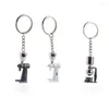 Keychains Creative Coffee Series Key Ring Simulation Pot Chain Women Girl Hanging Ornament Trendy Söt bil