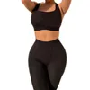 Gym Kleding 2023 Vrouwen Sexy Tank Hoge Taille Mouwloze Skinny Yoga Sport Set Athletic Crop Top Leggings Pak 2 stuks Outfits Sportkleding