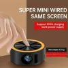 Accueil Mini projecteur portable haute définition à un écran prend en charge 1080P, haut-parleur intégré, peut être câblé au même écran sur le téléphone, connecté à USB, casque