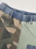 Vrouwen Jeans Zomer Vrouwen Harem Denim Broek Hoge Taille Retro Patchwork Camouflage Doorhangende Baggy Broek Losse Street Dance Wijde Pijpen