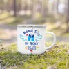 Mokken beste moeder in het woord Spaanse print mok creatieve koffiekopjes camping handvat mokken handvat emaille beker feestelijke verjaardagscadeaus voor mama R230713