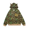 Herrtröjor tröjor super camo tröja gotiska kläder harajuku djävul 3d tryckt hoodie dragkedja hoodie y2k kläder par gata bär män 230714