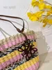 Lyxdesigner loeweee handväskor gräs vävd väska på väska kvinnlig hög kapacitet crossbody väska axel lady plånbok messenger handväska 26 cm*22 cm