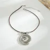 Creative Sweet Cool Big Spiral Conch Pendant Halsband Kvinnor Summer Boho Sexig justerbar kedja Holiday Y2K smycken Tillbehör