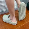 Slippers Vrouwen Sandalen Slippers Thuis Comfortabele Gesloten Teen Zomer Strand Slippers Schoenen Solid Slides Platte Bad Buiten Heren Slippers 230713