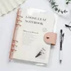 Anteckningar A5 A6 ROSE GOLD PVC Transparent 6 Håls Löst bladbindemedel Notbok Omslag Dagdagendan Planner Paper School Stationery 230713