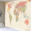 Tapissries Dome Cameras HD Super Large World Map Printing Tapestry är mjukt och lätt att ta hand om väggdekoration Hängande tyg R230714