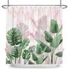 Dusch gardiner gröna blad växt blomma fjäril dusch gardin vild djur vattentätt tyg bad gardin badrum accessorie dekor