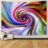 Tapisserier färgvirvelmönster tryckt tapestry vägg hängande nordiskt hem tyg hängande målning dekorativ filt strandhandduk rug r230713