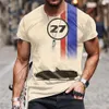 Herren T-Shirts Sommer 3D Gedruckt Kurzarm Tops Outdoor Straße Vintage T-Shirts Übergroße Kurzarm T-shirt Männer Kleidung 2024 NEUE