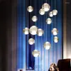 Pendant Lamps Led Lights Modern Crystal Ball Hanglamp For Dining Room Nordic Bar Decor Loft Fixtures Home Stairs Luminaire Suspension