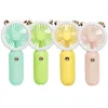 Elektriska fläktar Portable Handheld Fan USB RECHAREBLEABLE Electric Air Couling Ventilador Mini Desktop Fans med nattljus för hemmakontorets resor