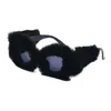 Gafas de sol de felpa Fuzzy Cat Eye versátil Durable estilo Retro moda gafas para niñas viaje calle concierto Cosplay