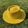 Wide Brim Hats Bucket Hats Summer Colorful Chain Panama Hat women Straw Fedora Male Cowboy Sun Hat Women Summer Beach British Style Chapeau Jazz Trilby Cap 230713