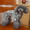 Hond Kleding Zachte Huisdier Kleding Jumpsuit Voor Puppy Kat Winter Warme Fleece Luipaardprint Kostuum Jas Hoodies