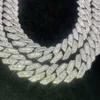 Подвесные ожерелья горизонт Iced Out Pass Diamond Tester VVS Моассанит ювелирные украшения браслет женщин 10 мм кубинская цепь связи