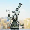 ダークグリーンブイベースBong Hookahs Glass Water Bongs Showerhead Perc Glass Dab Rigs Percolate Rig Pipe Recycler 14mmジョイントブルー