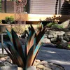 庭の装飾庭園屋外DIYメタルアートテキーラの素朴な彫刻アガーブ像のための庭園ヤードアートデコレーションクラフト彫刻飾りl230714