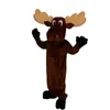 Prestaties Moose Dier Mascotte Kostuums Kerst Fancy Feestjurk Stripfiguur Outfit Pak Volwassenen Grootte Carnaval Pasen Adv330V