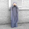 Ramadan Preghiera musulmana Indumento Set Donna Hijab con cappuccio Abito Jilbab Abaya Set gonna lunga Khimar Djellaba Eid Abito islamico Niqab278Z