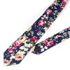 Ties ties di cotone floreale floreale MENS FASHIE 6 cm Stretto cravatta fiore a quadri paisley per feste di nozze Regali di accessori casual