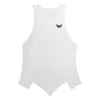 Mens Tank Tops Summer Trend Cotton Black Personlig väst Oregelbunden hem Fitness ärmlösa Tshirts Printing Oneck Gym 230713