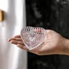 ジュエリーポーチ装飾トレイドレッサーのトップガールのための手作りの透明なガラスリングホルダー料理
