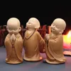 Decorative Objects Figurines Buddhist Small Monk Statues Figurine Sculpture Handmade Car Home Decorations Kids Adult Wedding Engagement Decoration 230714