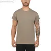 Men's T-Shirts New Mens Running T Shirt Sports Cotton T-shirt Men Gym Shirt Fit Bodybuilding Short Sleeve T shirt Men Workout Training Tee Tops L230713