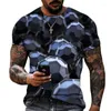 T-shirts pour hommes chemise 3D pour hommes mode Hip Hop col rond à manches courtes hauts abstrait Harajuku T-shirts surdimensionnés t-shirts homme vêtements