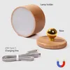 Wandlamp USB Houten Bureau Touch Dimmen LED Nachtlampje 360° Draaibare Oogbescherming Sfeer Magnetisch Nachtkastje