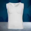 T-shirt da uomo Uomo Body Shaper Potenziatori muscolari finti ABS Cuscinetti invisibili Top Cosplay Camicie pettorali Protezione morbida Fitness Canottiera muscolare 230713