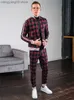 Men's Tracksuits New Male Sweatshirt Tracksuit Jackets Zipper Set Mens set Tracksuit Set Sweatpants Multi-pocket Fashion High Street Jackets Sets T230714