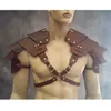 Middle Ages Men Medieval Accessory Viking Knight Costume Shoulder Armor Vintage Gothic Pirate Warrior Cosplay Harness Pauldrons Y0243e