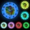 Relógios de parede Mapa texturizado da África Relógio Design moderno Relógio sem tique-taque Silencioso Tatuagem tribal colorida Decoração de arte africana
