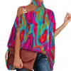 Women's Blouses Trendy Women Tops Sweet Lady Shirt Colorful Batwing Sleeves Autumn Loose