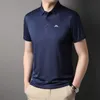 Mens Polos Summer J Lindeberg Brand Brand Plain Down Down Down Golf Polo Рубашка для рубашки с коротким рукавом.