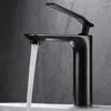 Bathroom Sink Faucets Refined Copper Mixe Black Paint Baking Faucet Single Handle Wash Basin And Cold Water Tap Torneira Banheiro