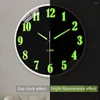 Wall Clocks Digital Clock Great Big Number Fluorescence Effect 30cm Bedroom Art Decoration Daily Use