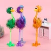 1pc Kawaii Cartoon Ostrich Shape Ballpoint Pen Blue Ink Creative Feather Pens For Student Office Writing Stationery Supplies