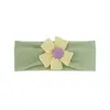 Sun Flower Headband Baby Girls Cute Hair Accessories Newborn Soft Cotton Headbands with Large Flower Headwrap for Children