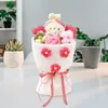 Décoration de la maison de poupée d'animal en peluche de fleurs décoratives avec le bouquet de peluche de ficelle de LED pour des anniversaires