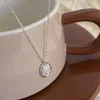 Pendant Necklaces VIANRLA 925 Sterling Silver Oval Shape Opal Necklace Irregular Women Jewelry Gift Drop 230714