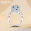 Luxury Real 3CT 5CT Moissanite Ring for Women 925 Sterling Silver Fine Jewelry D Color VVS1 Diamond Engagement Wedding Band GRA