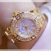 Bilek saatleri relogio feminino 2023 Kadınlar İzler Gold Watch bayanlar Rhinestone için Bilek Kadın Bilezik Kadın