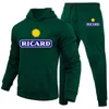 Erkek Trailsits Ricard Erkek Sweatshirt+Pantolon 2pk Sıradan Sweatshirt Hoodie Sonbahar Kış Yeni Sweatshirt Hot 2023 S-3XL Z230719